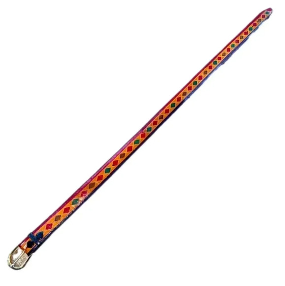 LEATHER Painted Belt Made In India Size Medium 30” - Picture 1 of 10